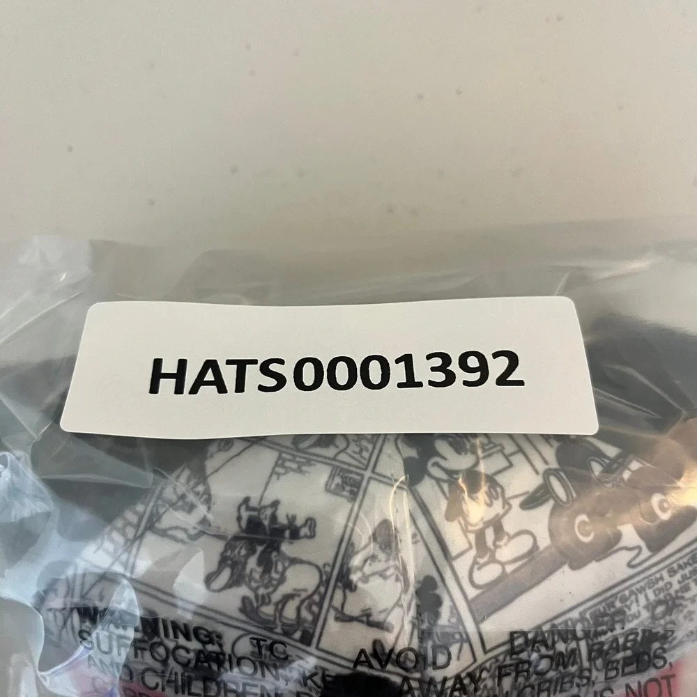 Disney Mickey Mouse Boys Comic Strip Snapback Hat Black Red White
